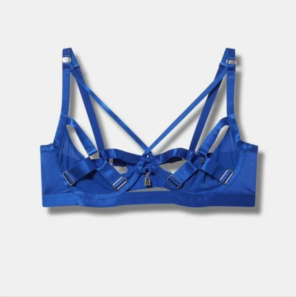 SOLD NEW Matching Set Torrid Curve Lingerie Open Cup Harness Bra & Panty Caged - Picture 2 of 8